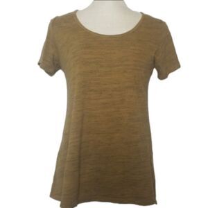 LulaRoe Women's short sleeve round‎ neck top tee shirt tan size small